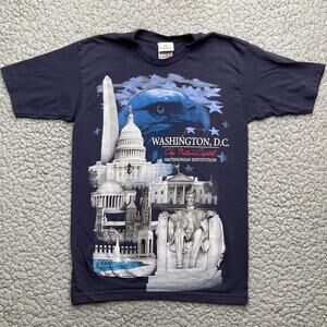 Vintage Smithsonian Institution Screen Print Shirt Small Abraham Lincoln Graphic